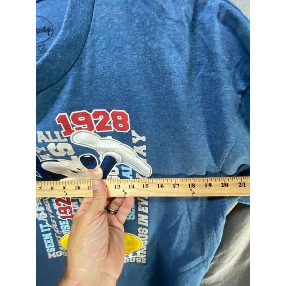 Mickey 1928 Disney Shirt Adult XL Blue Short Sleeve Pullover Tee‎ Mens. - Picture 7 of 9